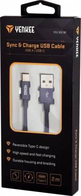 YCU 302 BE cable USB A 2.0 / C 2m YENKEE