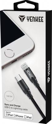 YCU 631 BK USB C / lightning 1m YENKEE