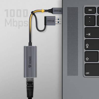 ZMNIEJSZENIE YTC 013 USB C na Ethernet RJ-45 YENKEE